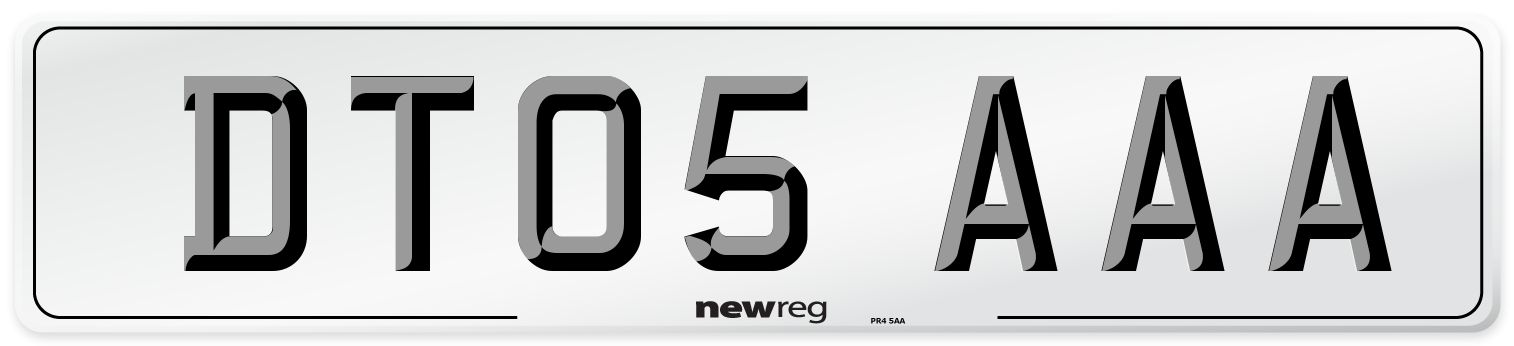 DT05 AAA Number Plate from New Reg